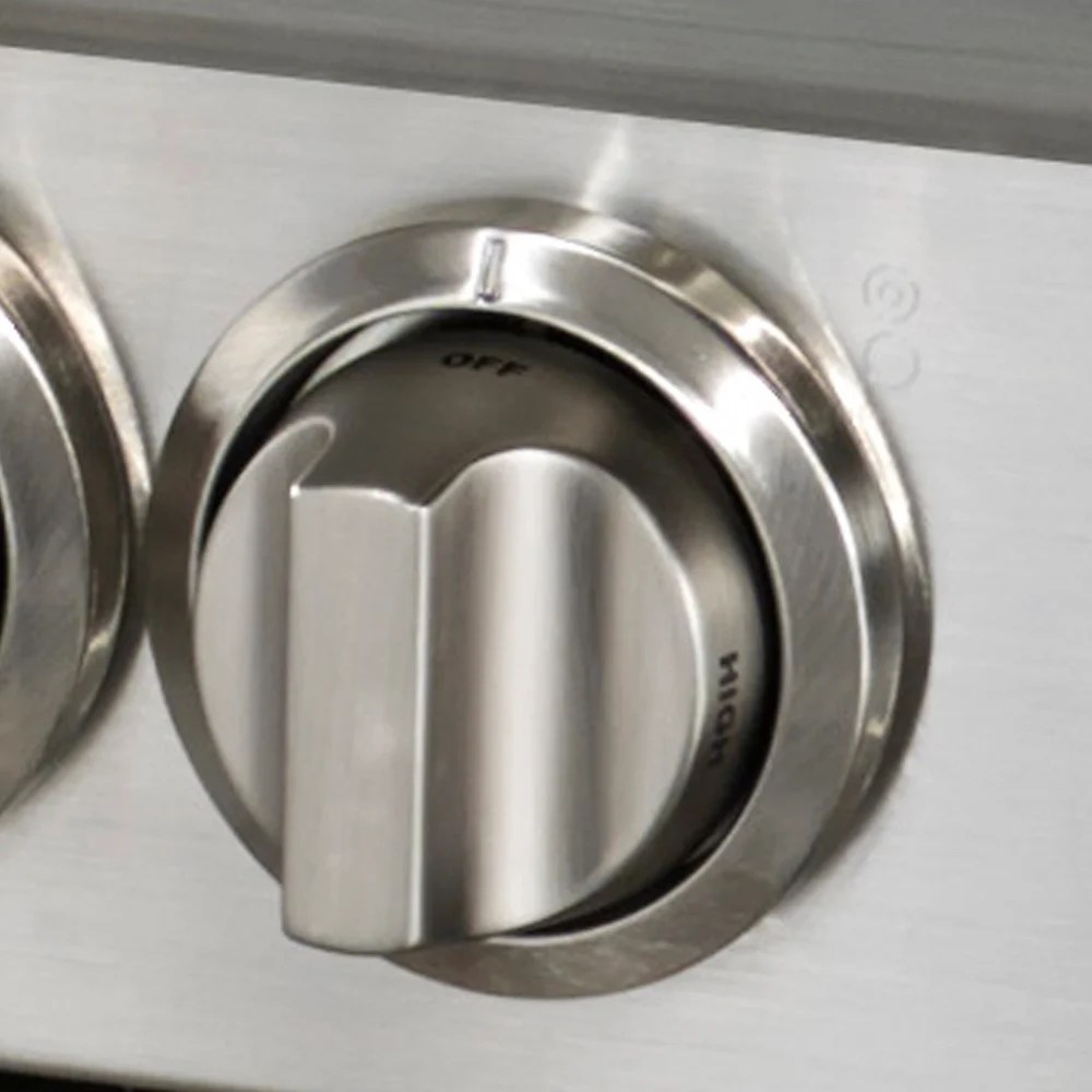 Knob Brushed Stainless Steel Simmer BlueStar Cooking