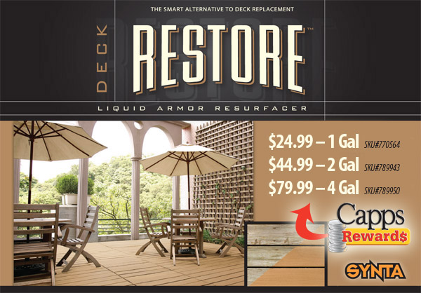 Restore by Rustoleum New Lower Pricing!! Capps Home Building Center