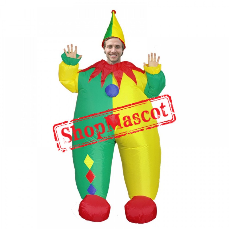 Inflatable Costume Blow Up Clown Costume Halloween Fun Suit