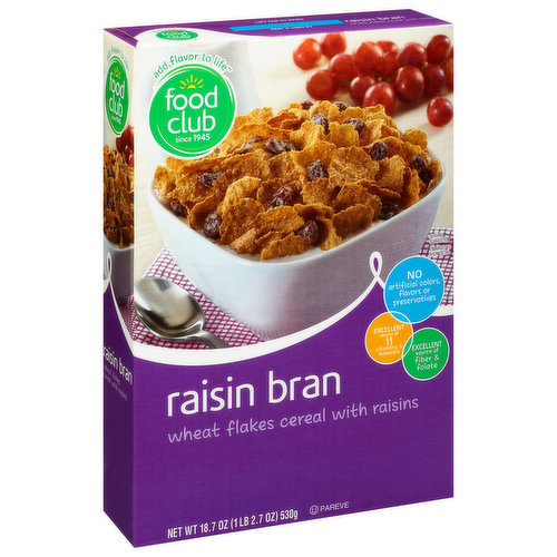 Food Club Cereal Raisin Bran 538G Massy Stores St. Lucia