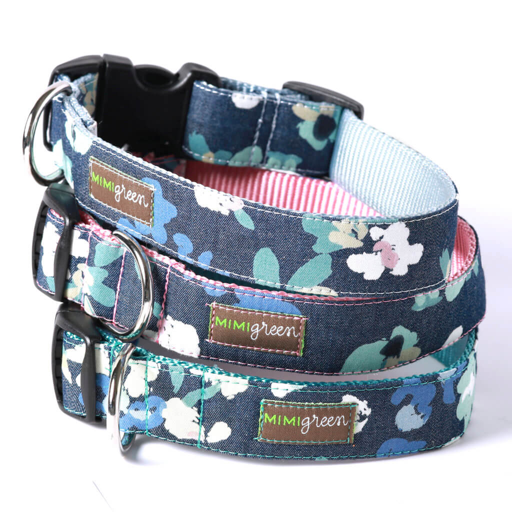 Dog Collars Leashes & Harnesses Custom, Handmade, Cool Mimi Green