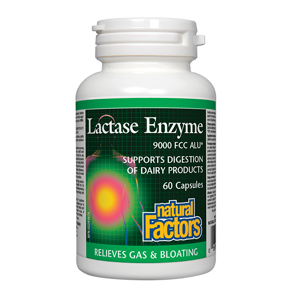 Natural Factors Lactase Enzyme 60 CAPS Supplements & Vitamins Store
