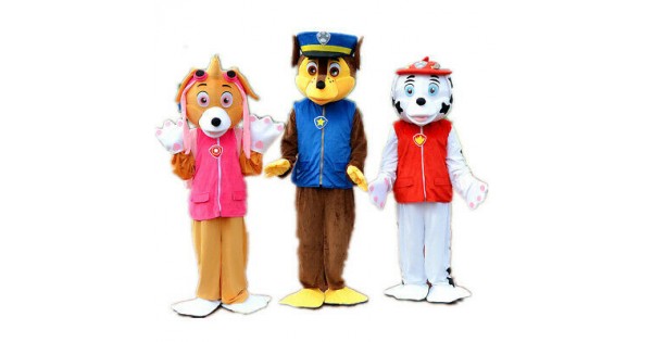 Paw Patrol Chase Marshall Skye Mascot Costume