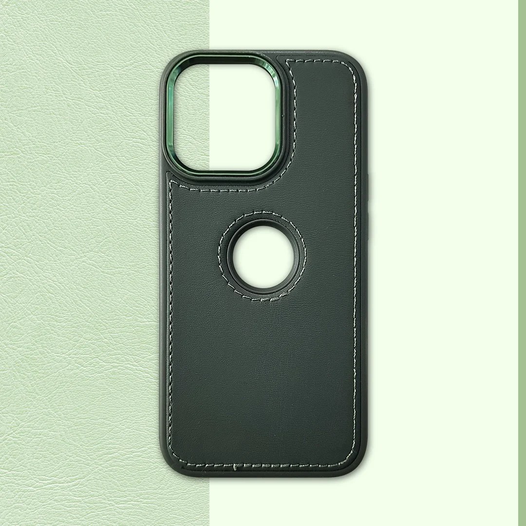 iPhone 13 Pro Max Leather Case Green ShoppCart