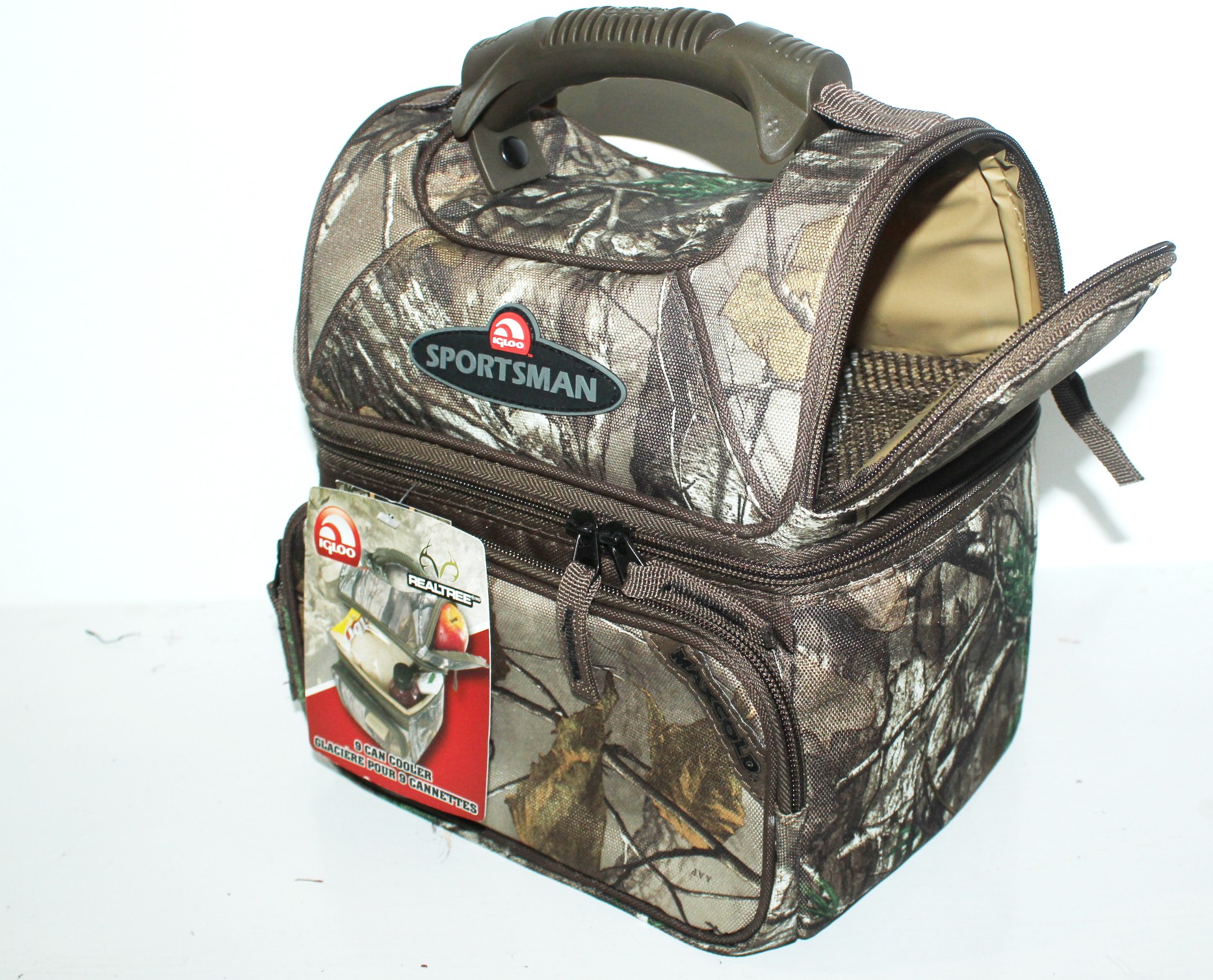 IGLOO SPORTSMAN REALTREE CAMO INSULATED LUNCH BAG MAXCOLD 9CAN CAPACITY