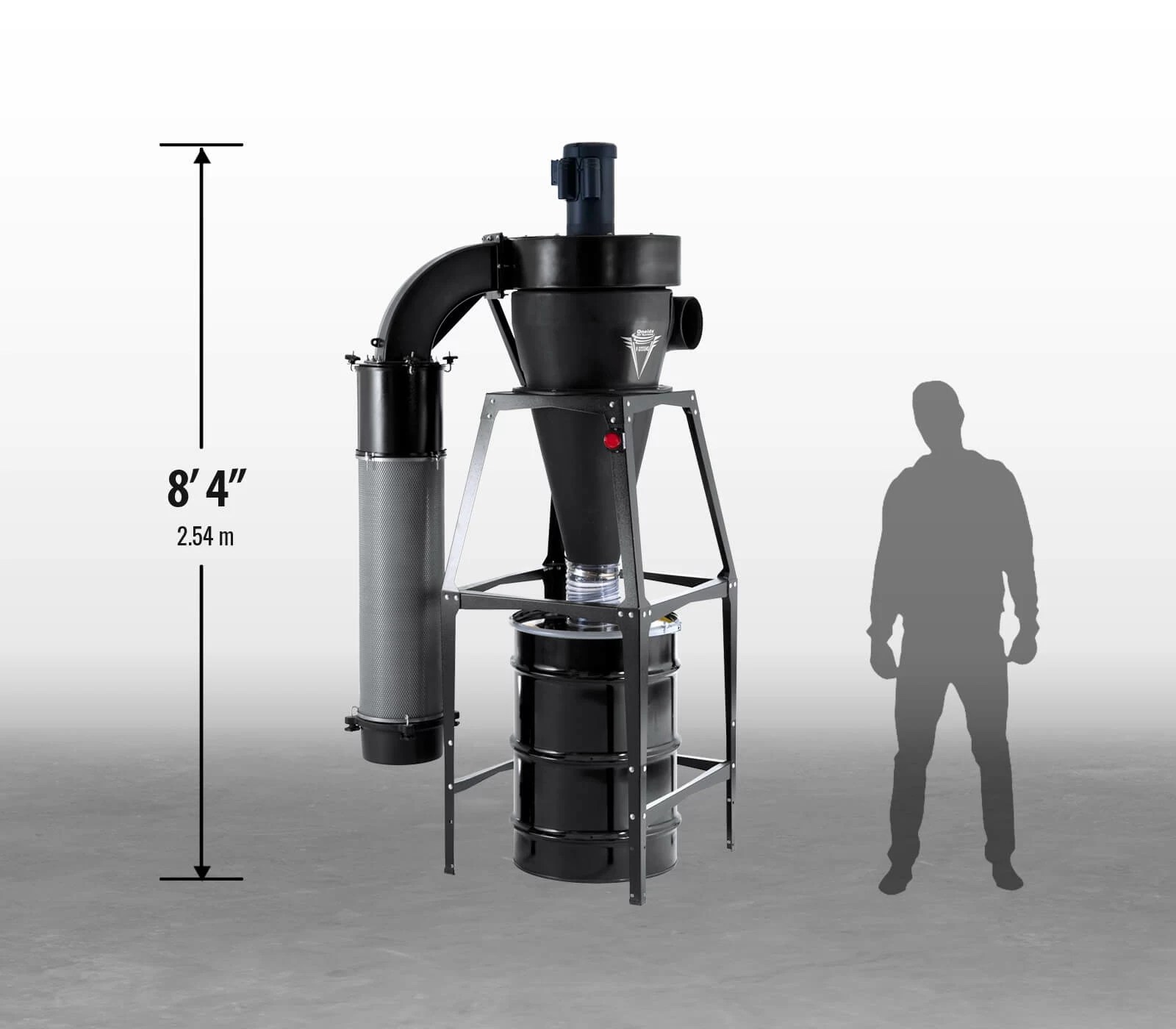 Oneida 3HP VSystem 3000 SMART BOOST 55 Gal. Freestanding HEPA Cyclone