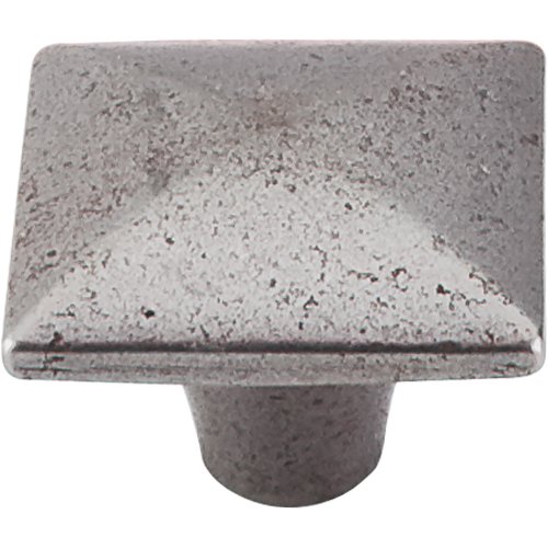 Top Knobs Chateau Collection Square Iron Knob Smooth in Cast Iron