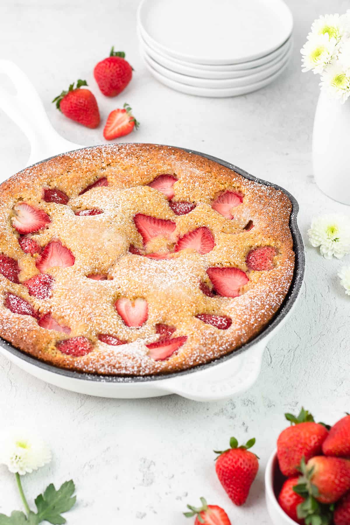 Brown Butter Strawberry Cornmeal Cake Short Stack Kitchen