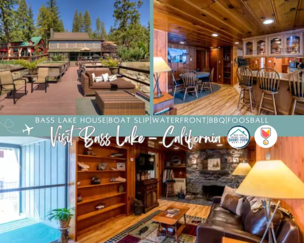 Bass Lake HouseWaterfrontFoosballFall Discount! Fresno Short Term