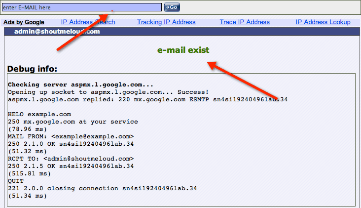 How to Verify if Email Address Exist or Not