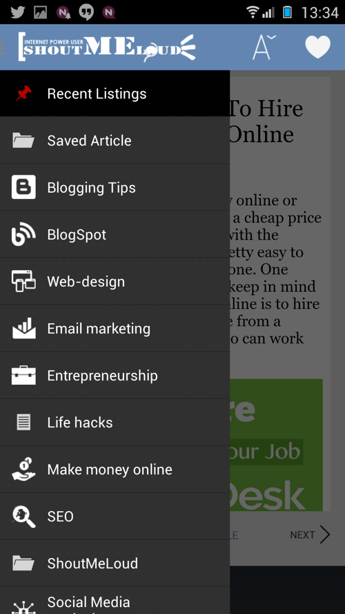 Learn Blogging on Your Android SmartPhone With ShoutMeLoud App