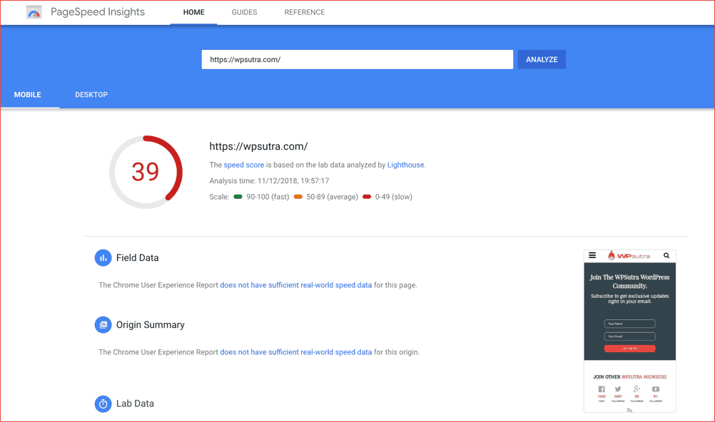 2 Top Options to Run Mobile site Speed Test (With suggestions