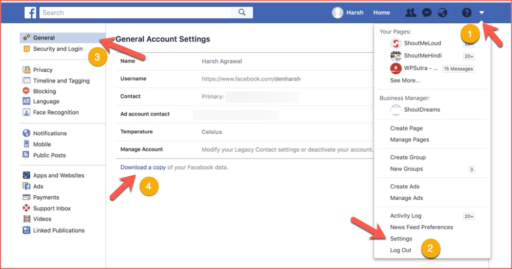 How To Download Your Data From Facebook Account For Social Backup