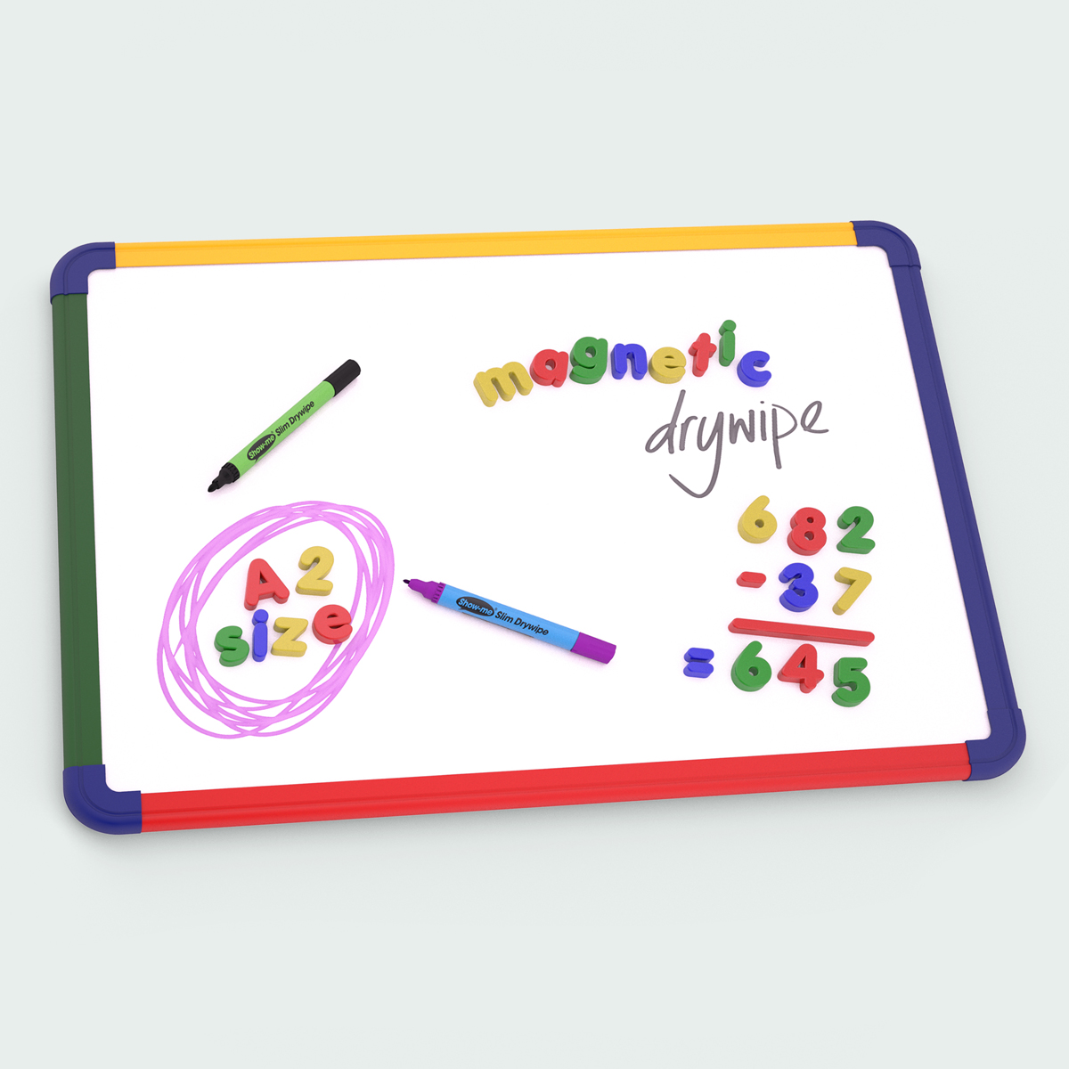 A2 Gridded/Plain Framed Whiteboard ShowMe Direct UK