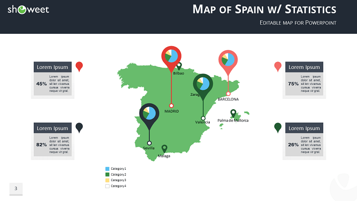 Mapa de España para PowerPoint