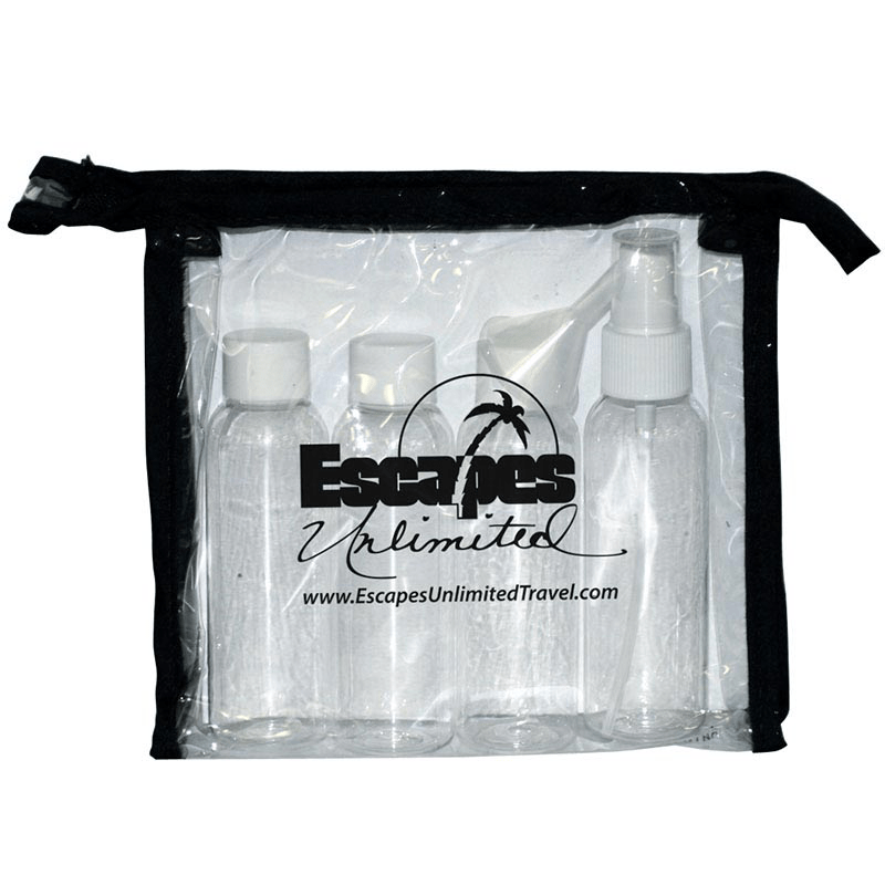 Logoed TSA Approved Travel Bottle Kits