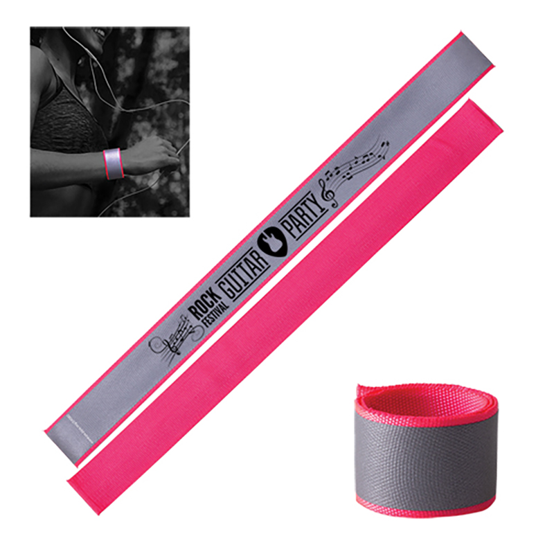 Fabric Reflective Safety Bracelet Show Your Logo