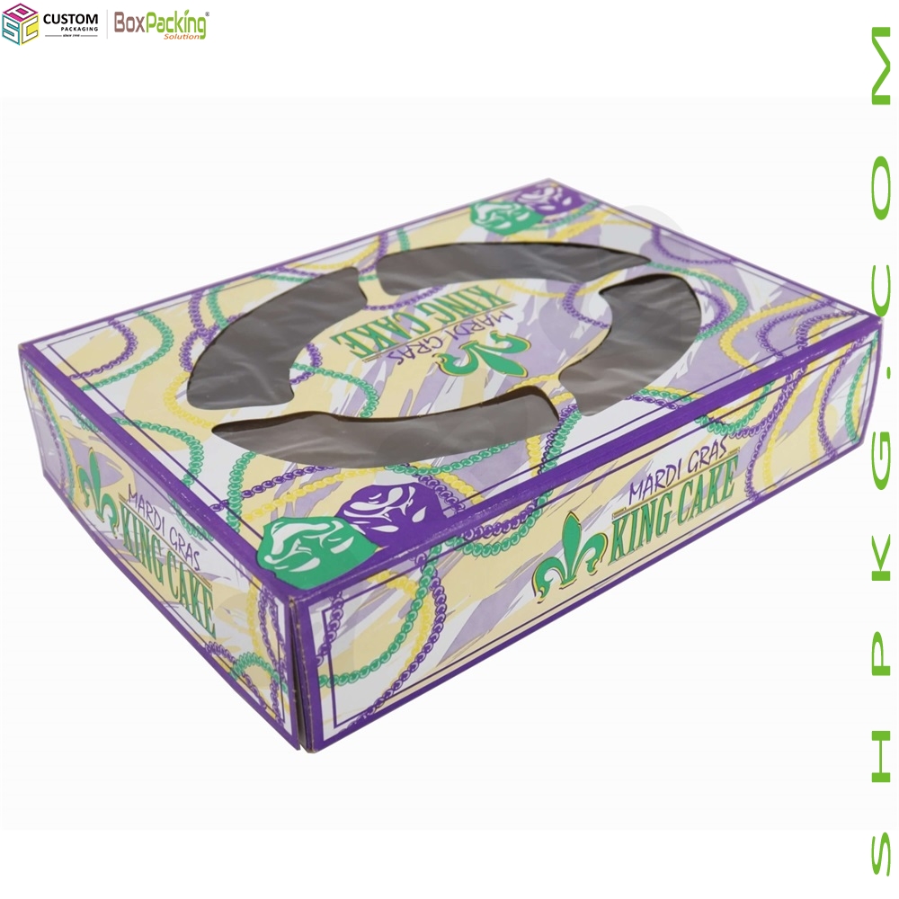 Foldable Cardboard Cake Box with Clear WindowShanghai