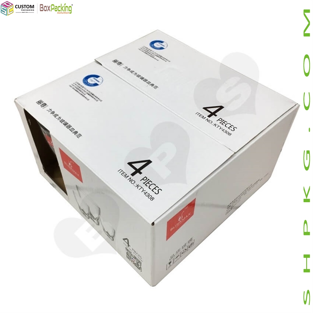 Retail White Printed Wine Glass BoxShanghai Custom Packaging ., Ltd