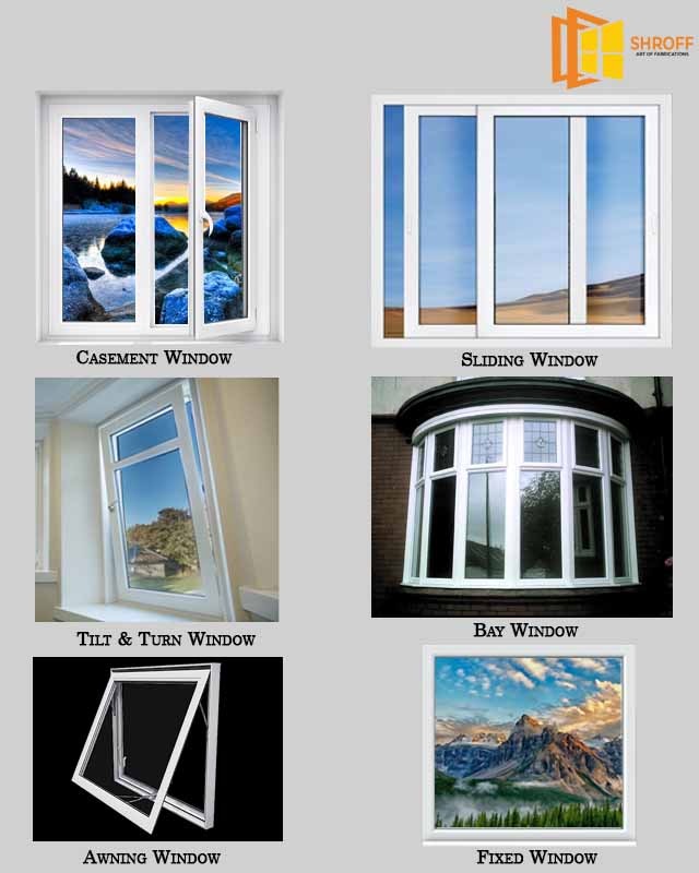 How many types of uPVC windows are make?