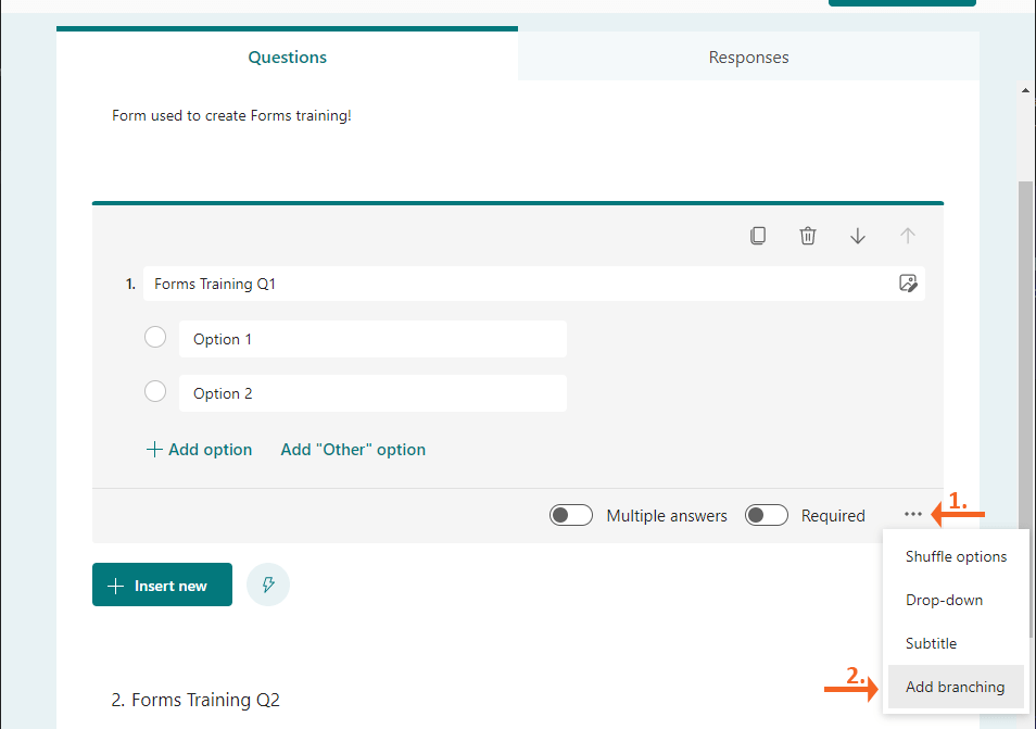 Microsoft Forms Creating a Form or Quiz