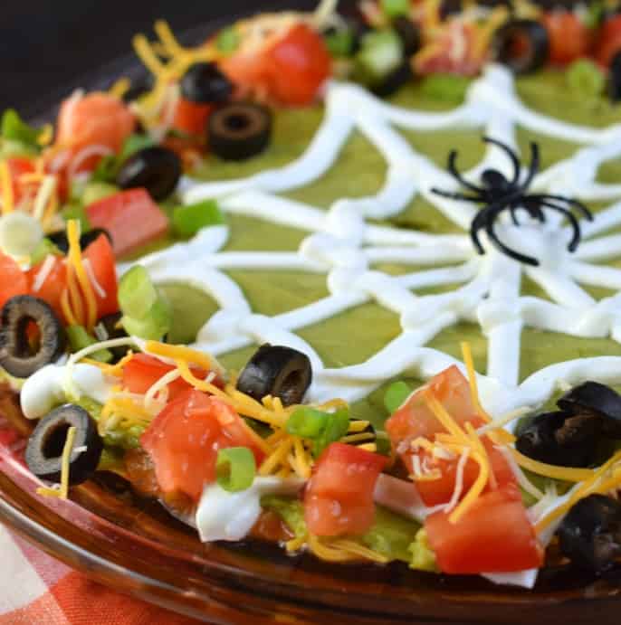 Halloween 7 Layer Taco Dip Recipe Shugary Sweets