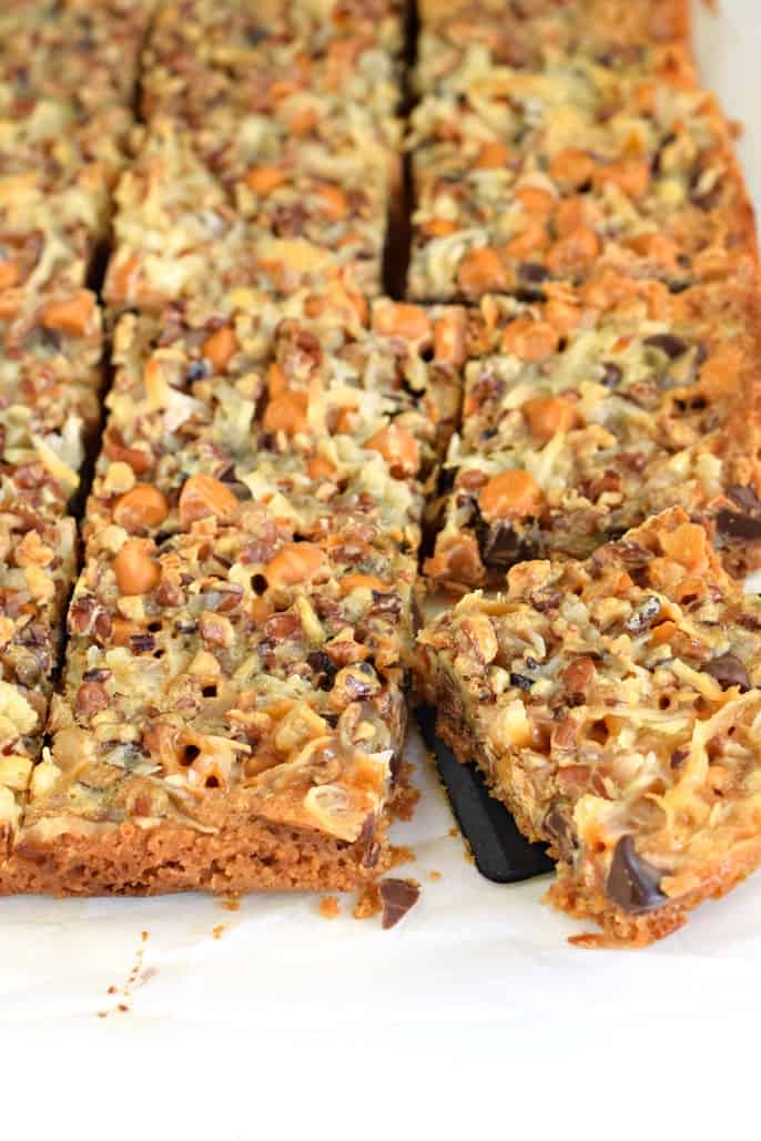 The BEST, Easy Seven Layer Cookie Bars Recipe Shugary Sweets