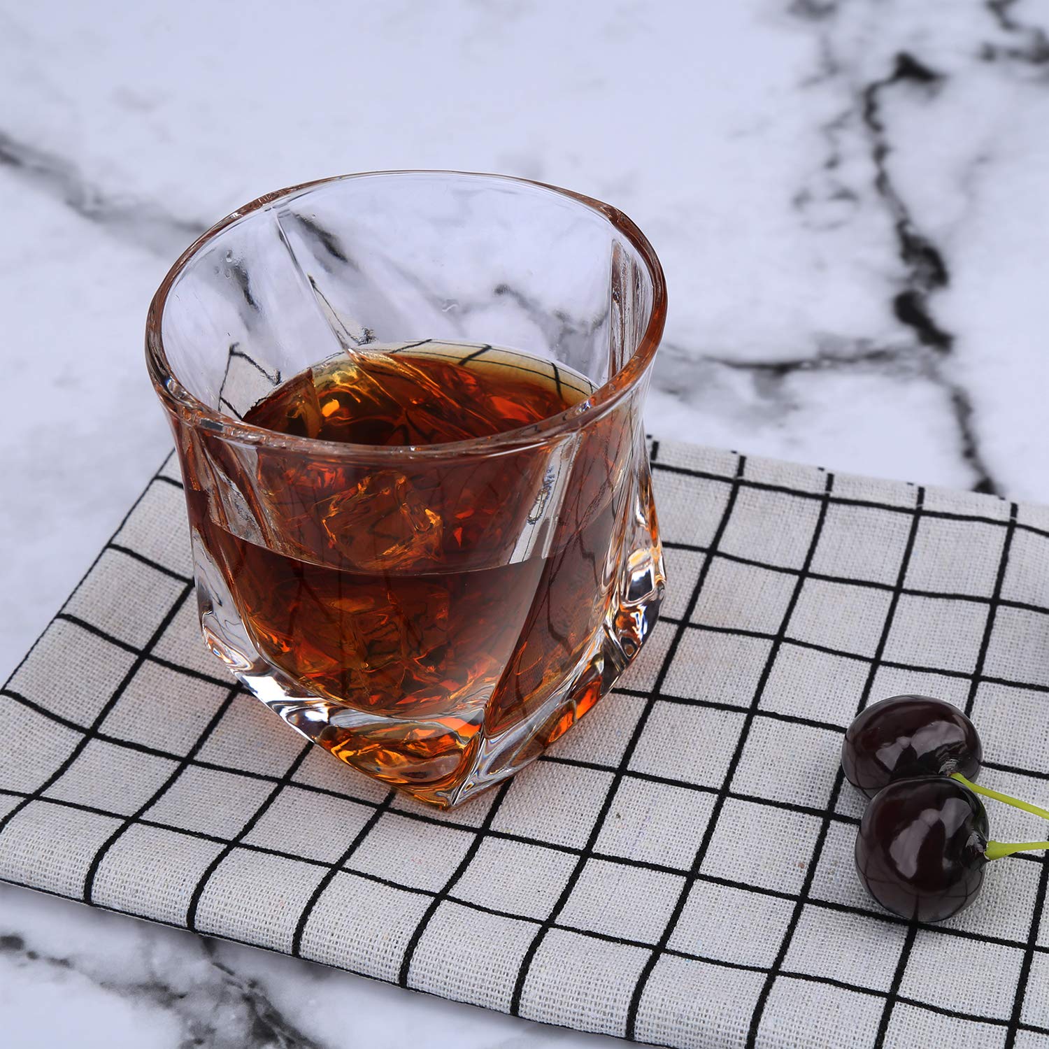 China Crystal Whiskey Glasses Old Fashioned Glasses Liquor Glasses Set of 2 Luxury Gift Box