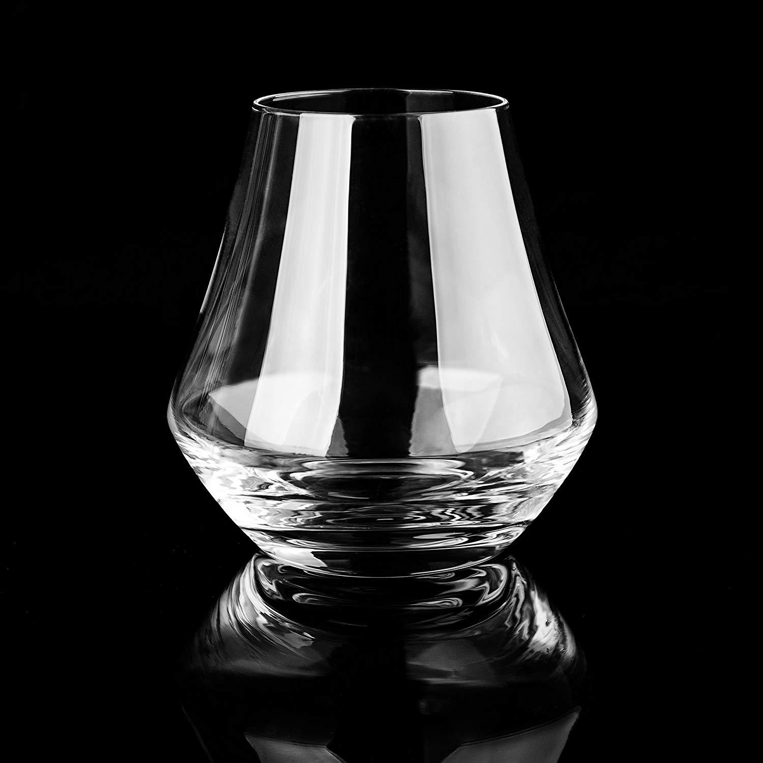 China Clear Crystal Tulip Shaped Whiskey Tasting Snifter Tumbler Glasses Gift Box Set of 4
