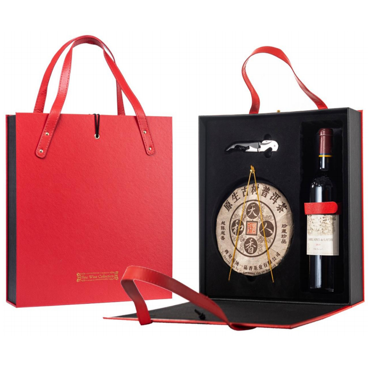 China Wine Package Box Custom Reusable Red Wine Bottle Carry Leather