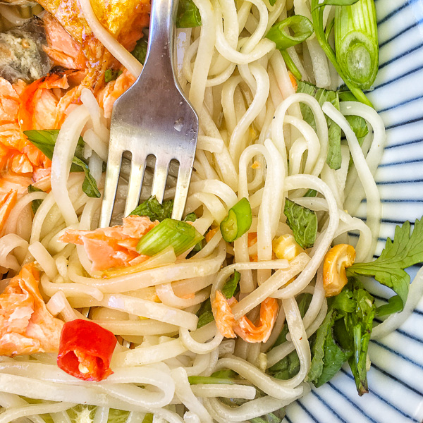 Spicy Asian Salmon Noodle Salad Shutterbean