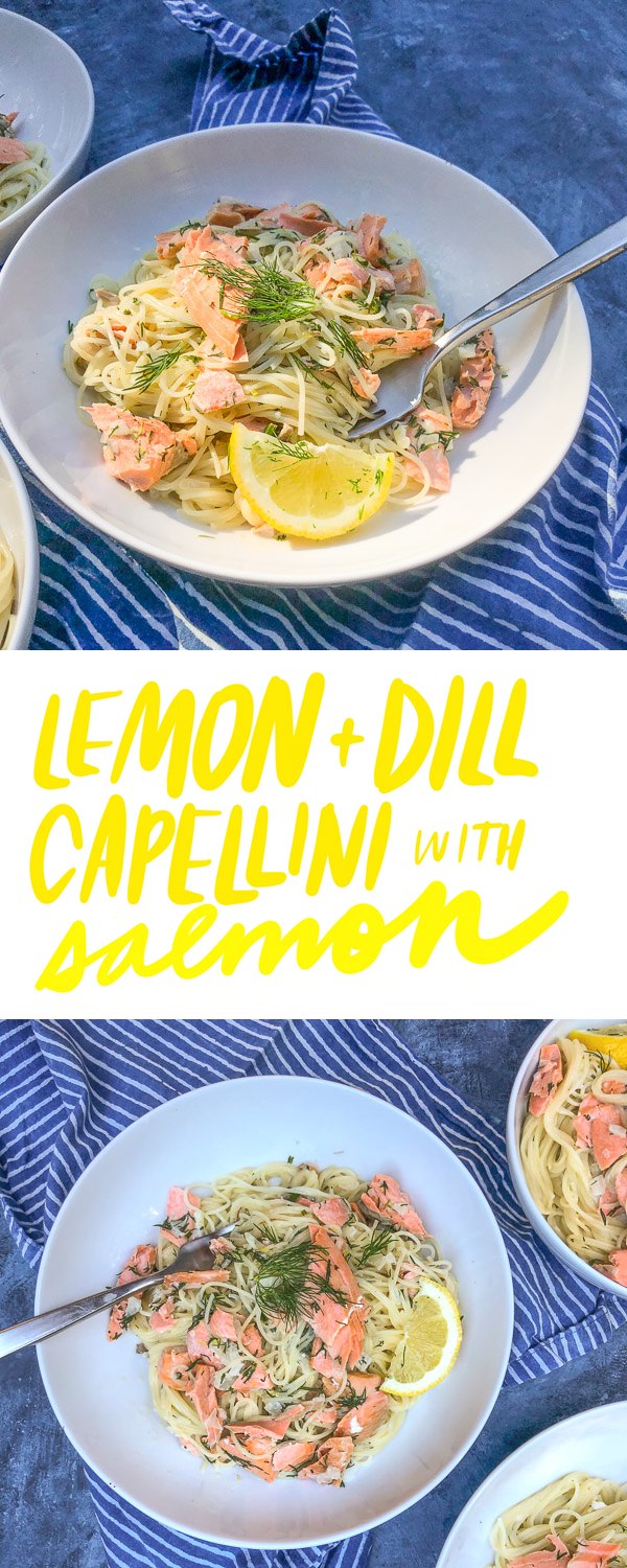 Lemon Dill Capellini with Salmon