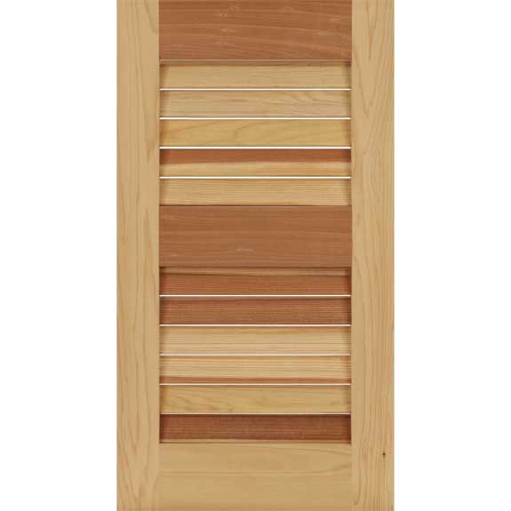 Exterior Wood Louvered Shutters Red Grandis, Cedar, Mahogany Slats