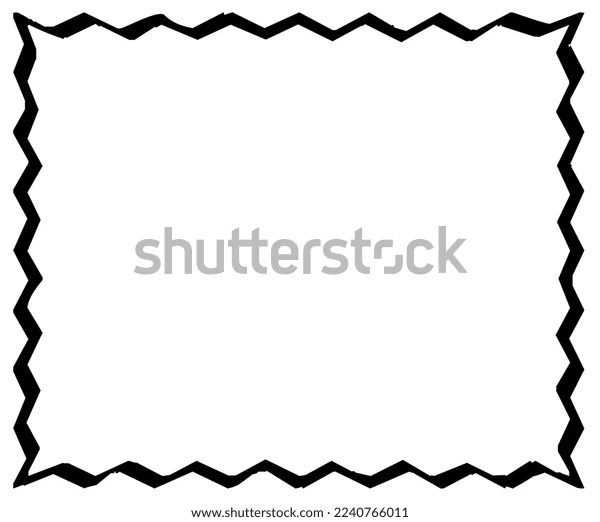 Decorative Large Rectangular Frames Empty Hand Stock Illustration