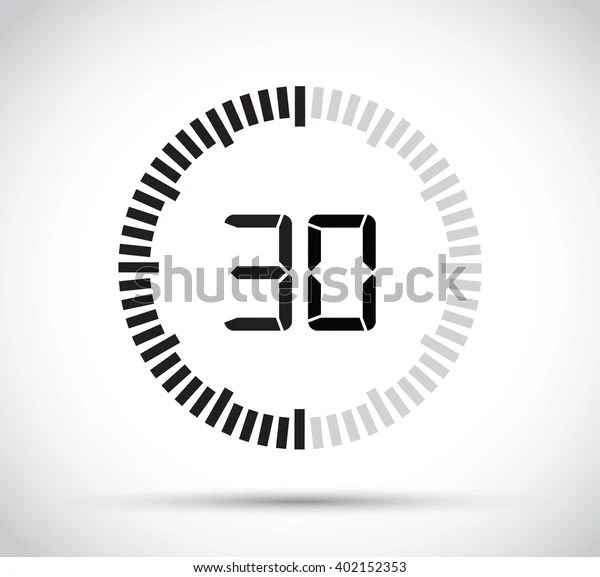 30 Second Timer Stock Vector (Royalty Free) 402152353 | Shutterstock