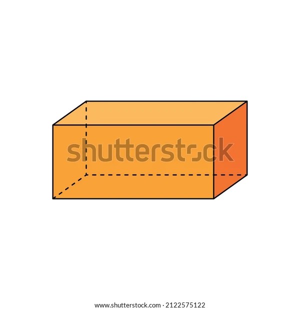 3d Shape Rectangular Prism Mathematics Stock Vector (Royalty Free