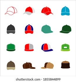 Baseball Cap Template Set Vector Eps10 Stock Vector (Royalty Free