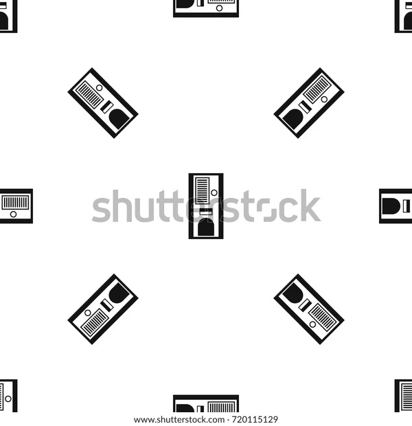 Coffee Vending Machine Pattern Repeat Seamless Stock Vector (Royalty