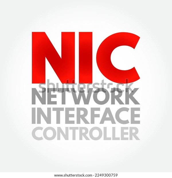 Nic Network Interface Controller Computer Hardware Stock Vector