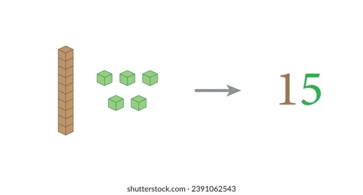 Value Base Ten Blocks Example Names Stock Vector (Royalty Free