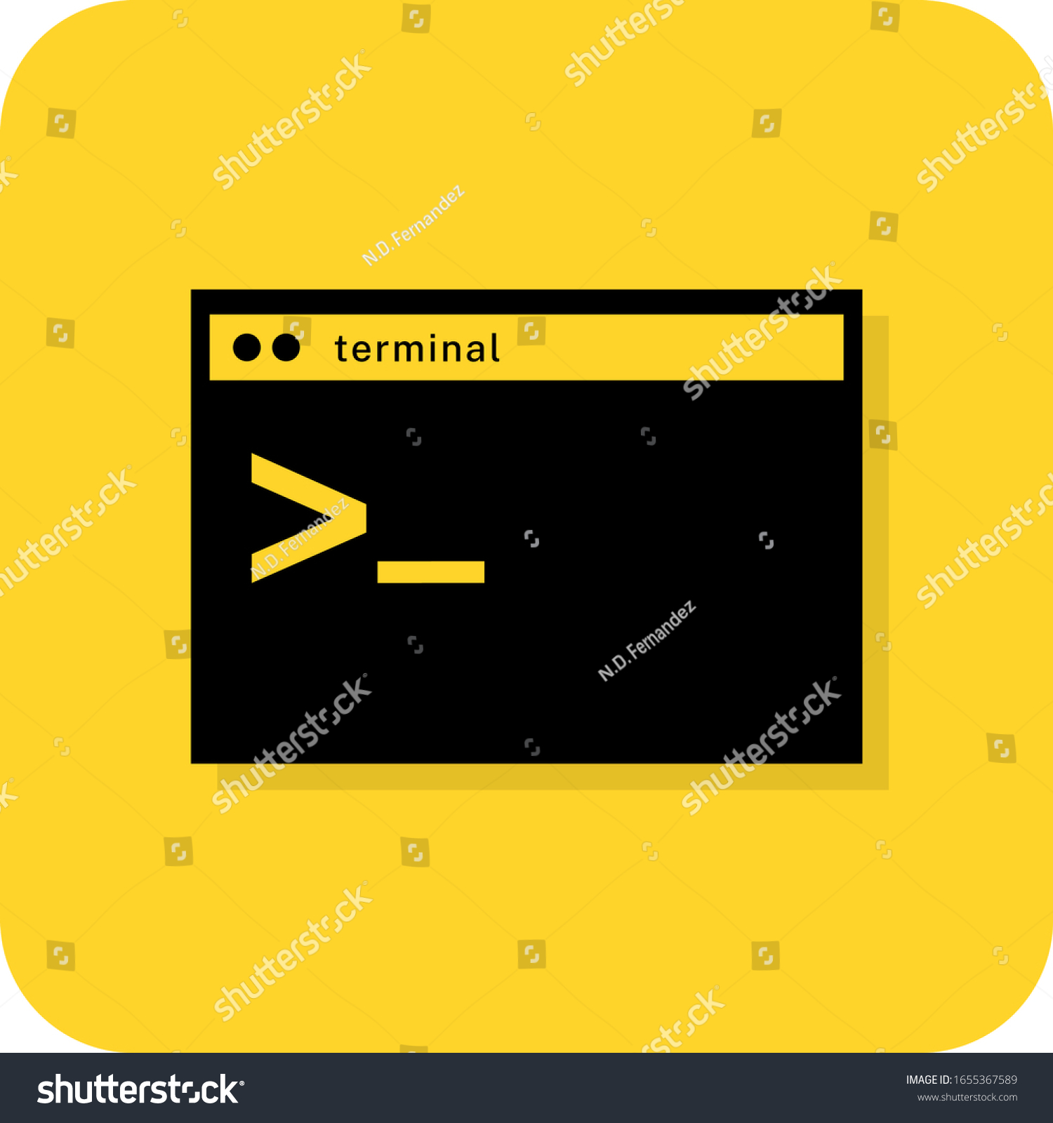 Terminal Sign Command Panel Linux Kernel Stock Vector (Royalty Free