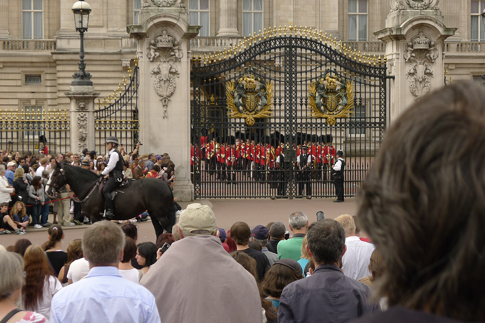 They're changing the guard at Buckingham Palace.