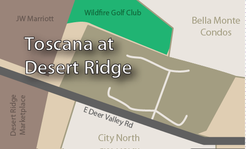 Map Of Desert Ridge Toscana at Desert Ridge •