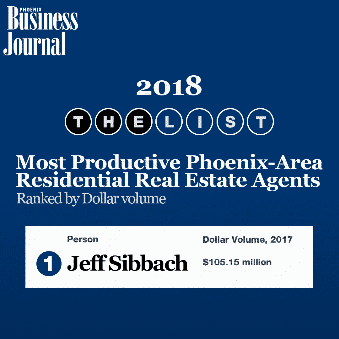 1 Real Estate Agent in PhoenixMetro Phoenix Business Journal 2018