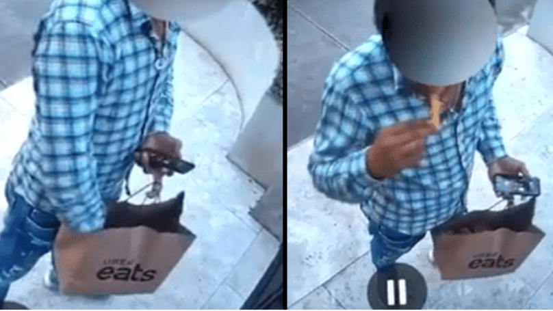 Watch This Uber Driver Get Busted Eating Their Customer’s Chips Sick