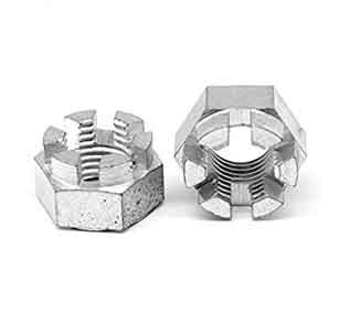 Stainless steel castle nuts: large & tie rod end castle nuts