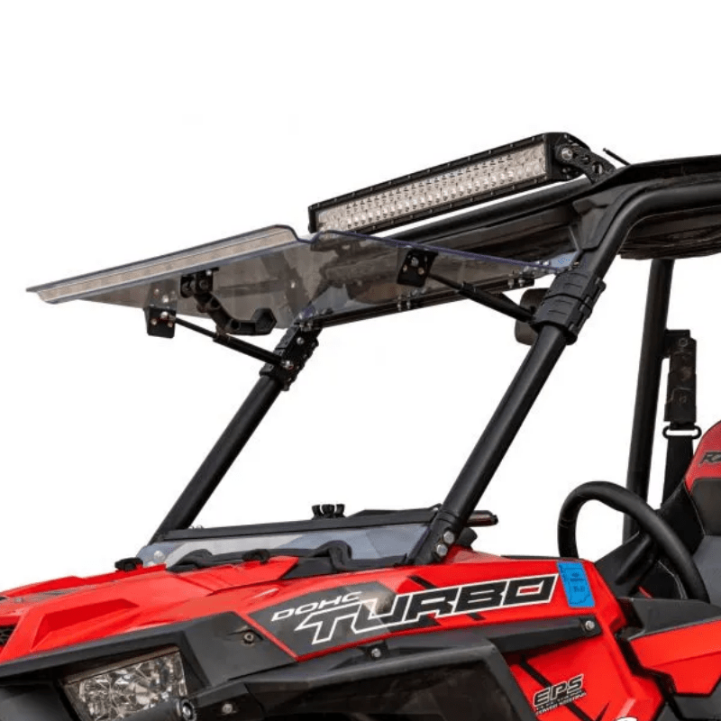 SuperATV Polaris RZR XP Turbo Scratch Resistant Flip Up Windshield 2016
