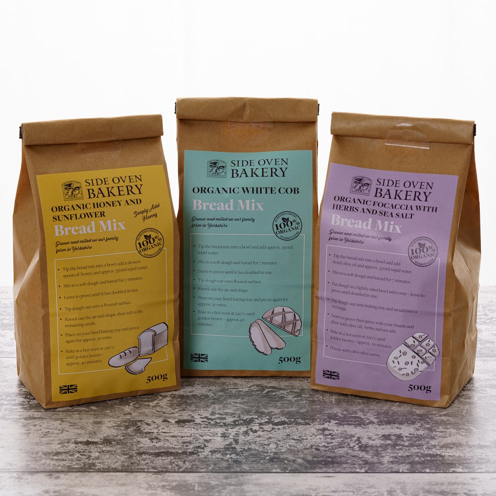 Organic White Cob Bread Mix Side Oven Bakery