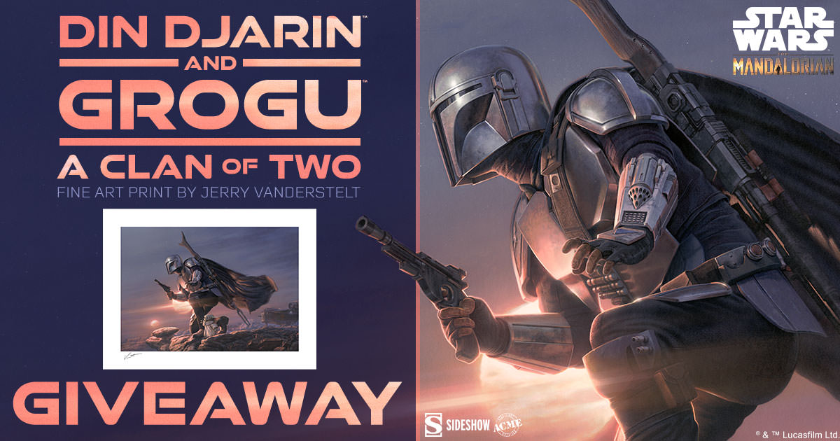 Din Djarin and Grogu A Clan of Two Fine Art Print Giveaway
