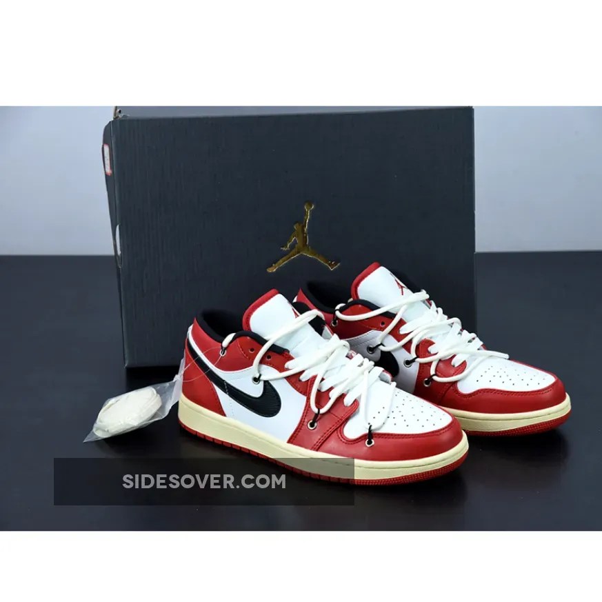 Custom Air Jordan 1 Low 'Chicago' Red White / air jordan 1 low chicago